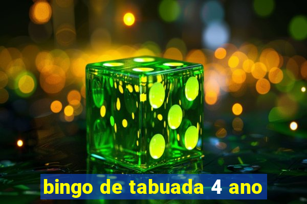 bingo de tabuada 4 ano